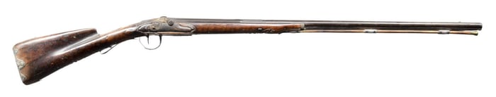 SILVER MOUNTED FRENCH 18th CENTURY FOWLER.