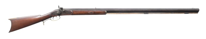 H.E. LEMAN LANCASTER PA PERCUSSION RIFLE.