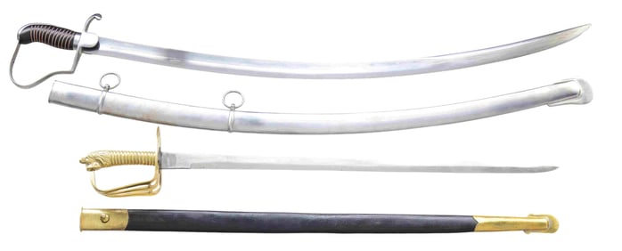 2 REPRODUCTION SWORDS.