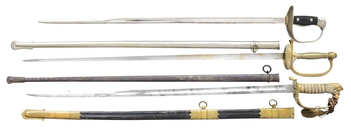 3 EUROPEAN MILITARY SWORDS.