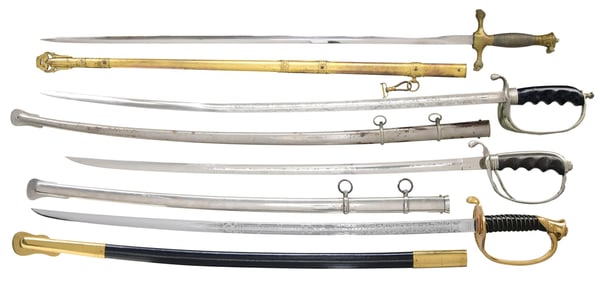 4 US MILITARY SWORDS.