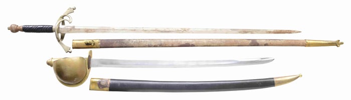 2 REPRODUCTION SWORDS.