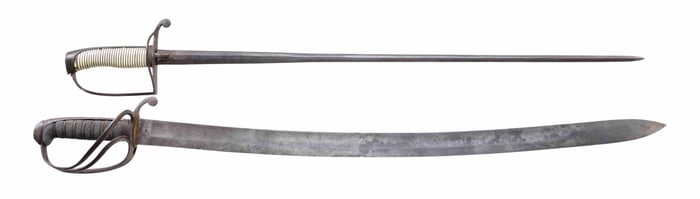 2 EARLY EUROPEAN SWORDS.