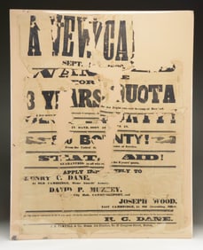 CIVIL WAR ERA RECRUITMENT POSTER.