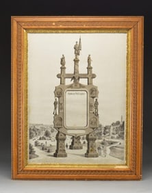 LARGE SOLDIERS MEMORIAL FRAME TO ALPHEUS H.
