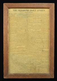 AN EARLY REPRINT OF THE VICKSBURG DAILY CITIZEN
