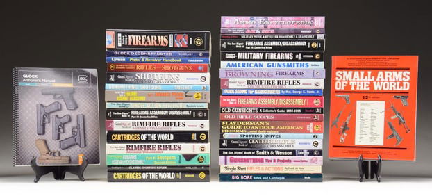 30+ SOFTCOVER FIREARM REFERENCE BOOKS.
