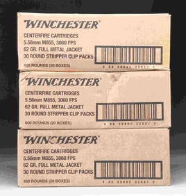 1,800 RDS. (3 SEALED CASES) WINCHESTER 5.56 NATO