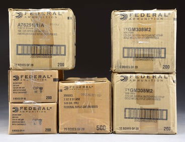 1,500 RDS (6 CASES) FEDERAL 7.62 NATO / 308 WIN