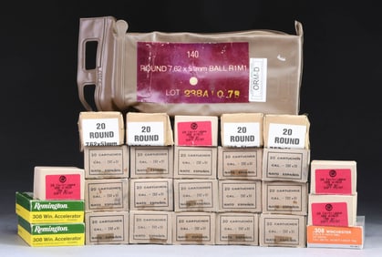 LOT OF 308 WIN & 7.62 NATO AMMO.