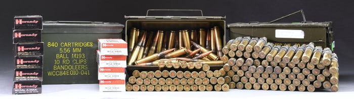 ASSORTMENT OF 50 BMG AMMO & COMPONENTS