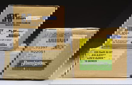 600 RDS (3 CASES) 220 SWIFT AMMO.