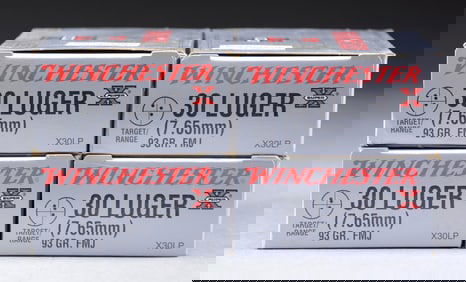 200 RDS. (4 BOXES) WIN. SUPER-X 30 LUGER 93 GR.