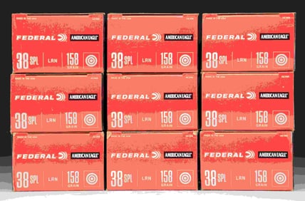 LOT OF 450-ROUNDS OF FEDERAL .38 SPECIAL