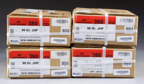 2,000 RDS (4 SEALED CASES) BLACK HILLS 380 ACP 90