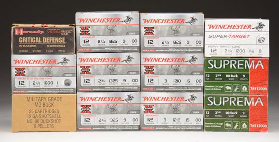 11 BOXES OF 12 GA. AMMO.