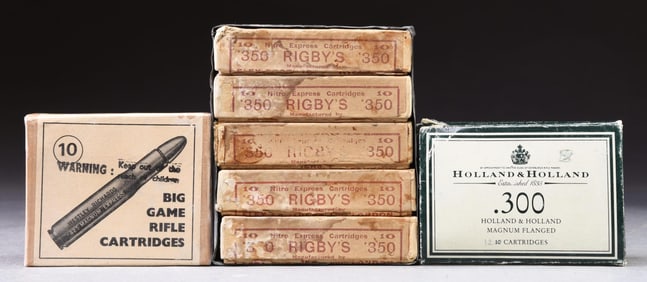 70 RDS. (7 BOXES) MISC. EUROPEAN SAFARI CARTRIDGES