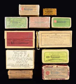 11 BOXES OF VINTAGE AMMO