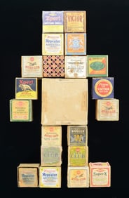 GROUPING MOSTLY EMPTY 2 PIECE SHOTGUN SHELL BOXES.