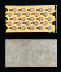 COLLECTIBLE TIN OF 5MM PINFIRE AMMUNITION.