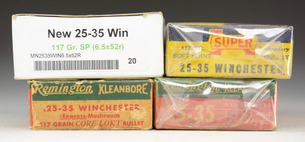 LOT OF ASSORTED .25-35 WINCHESTER AMMUNITION.