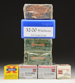 LOT OF ASSORTED .32-20 WINCHESTER AMMUNITION.