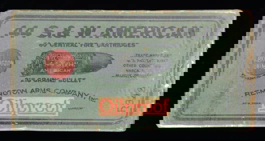 RARE FULL BOX OF REMINGTON .44 S&W AMERICAN