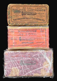 LOT OF 3 VINTAGE BOXES OF .32 LONG & .38 SHORT