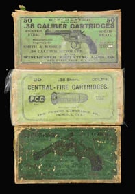 LOT OF 3 VINTAGE BOXES OF .38 CALIBER AMMUNITION.
