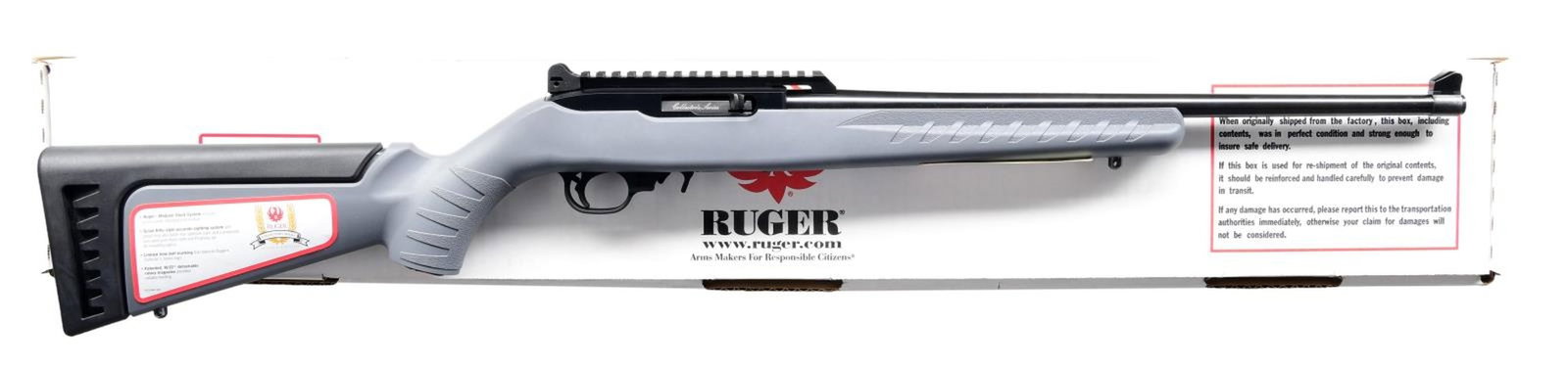 RUGER COLLECTOR'S SERIES MODEL 10/22 SEMI-AUTO: RIFLE. Cal. 22 LR. S# RCS2-16992. Bbl. 18 1/2" hammer forged with serrated blade sight having protective wings; factory installed Picatinny rail with built in ghost ring rear sight. Mfg. 2015 as Model