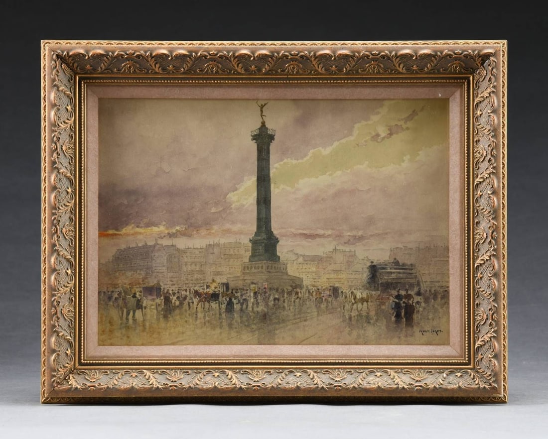 FRANCIS GRANT (1870- ) "PLACE DE LA BASTILLE". (1 of 2)