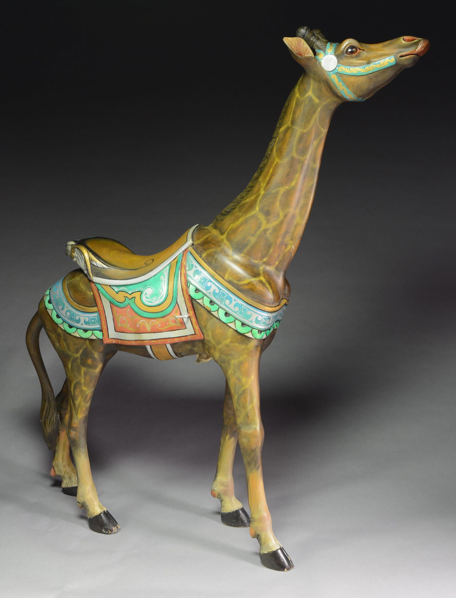 RARE DENTZEL STANDING GIRAFFE CAROUSEL FIGURE. (1 of 3)