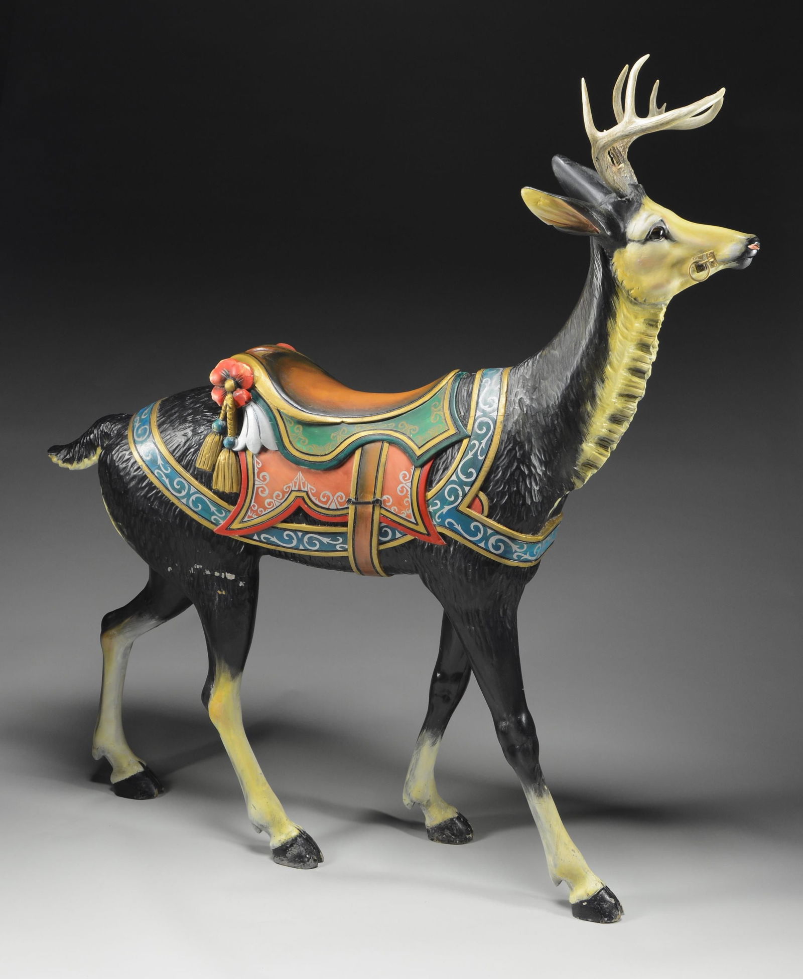 EXCELLENT STROLLING DEER CAROUSEL FIGURE BY THE (1 of 3)