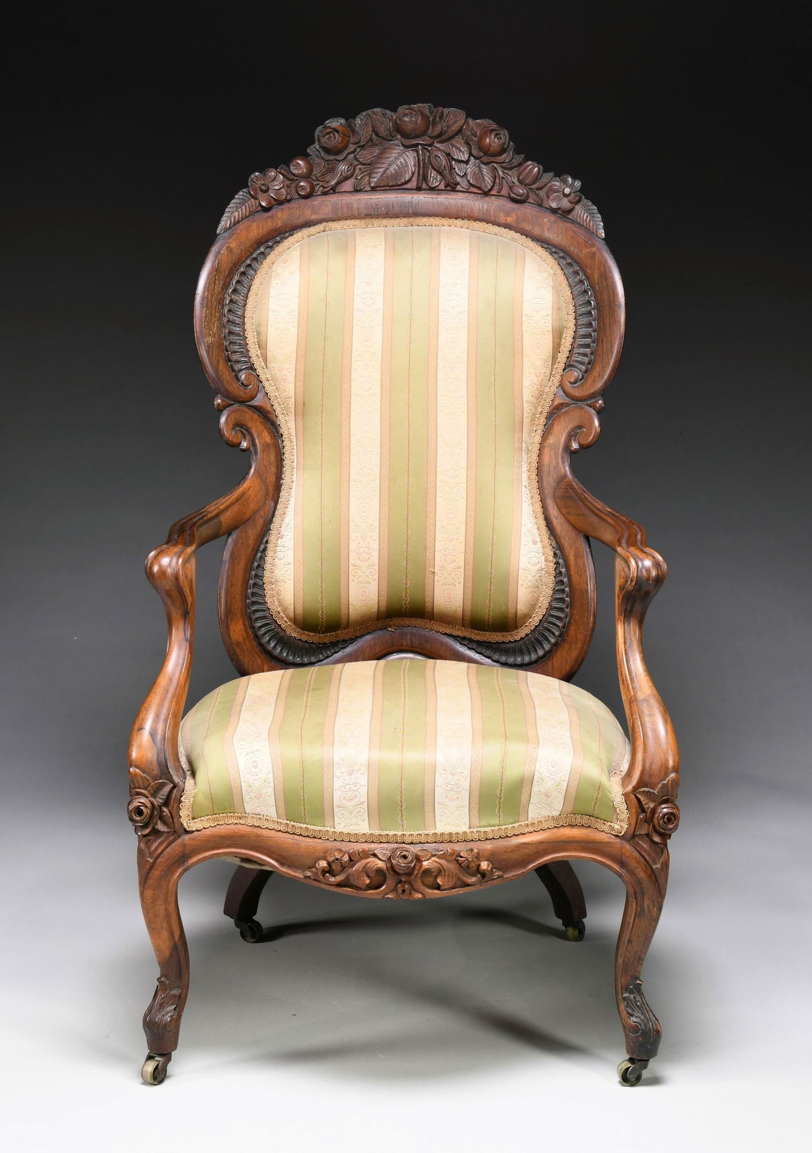 BELTER ROCOCO LAMINATED ROSEWOOD GENTLEMAN'S CHAIR (1 of 5)