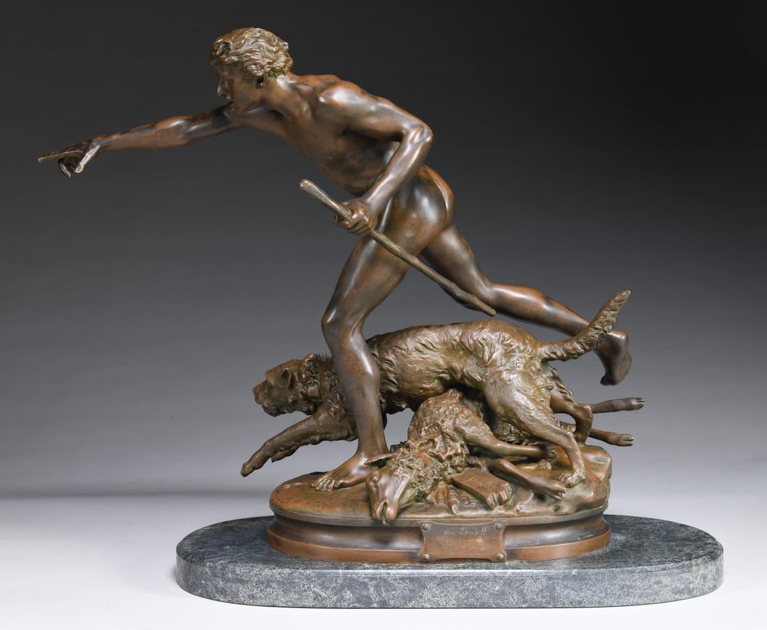 LOUIS AUGUSTE HIOLIN (French, 1846-1910) "AU (1 of 5)