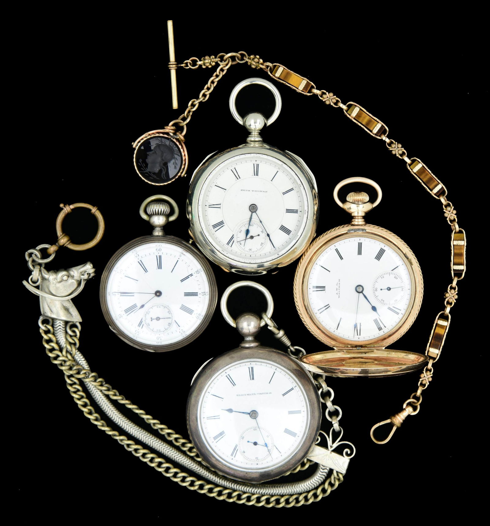 GROUP OF 4 POCKET WATCHES FROM THE 19th CENTURY. (1 of 2)