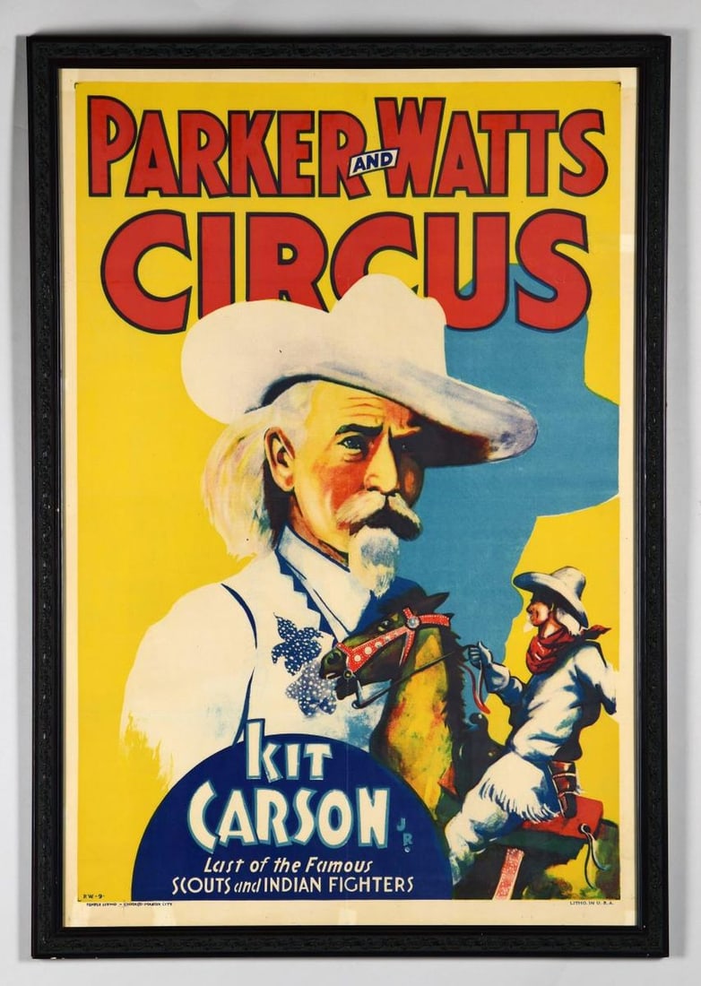 PARKER AND WATTS CIRCUS POSTER "KIT CARSON". (1 of 1)
