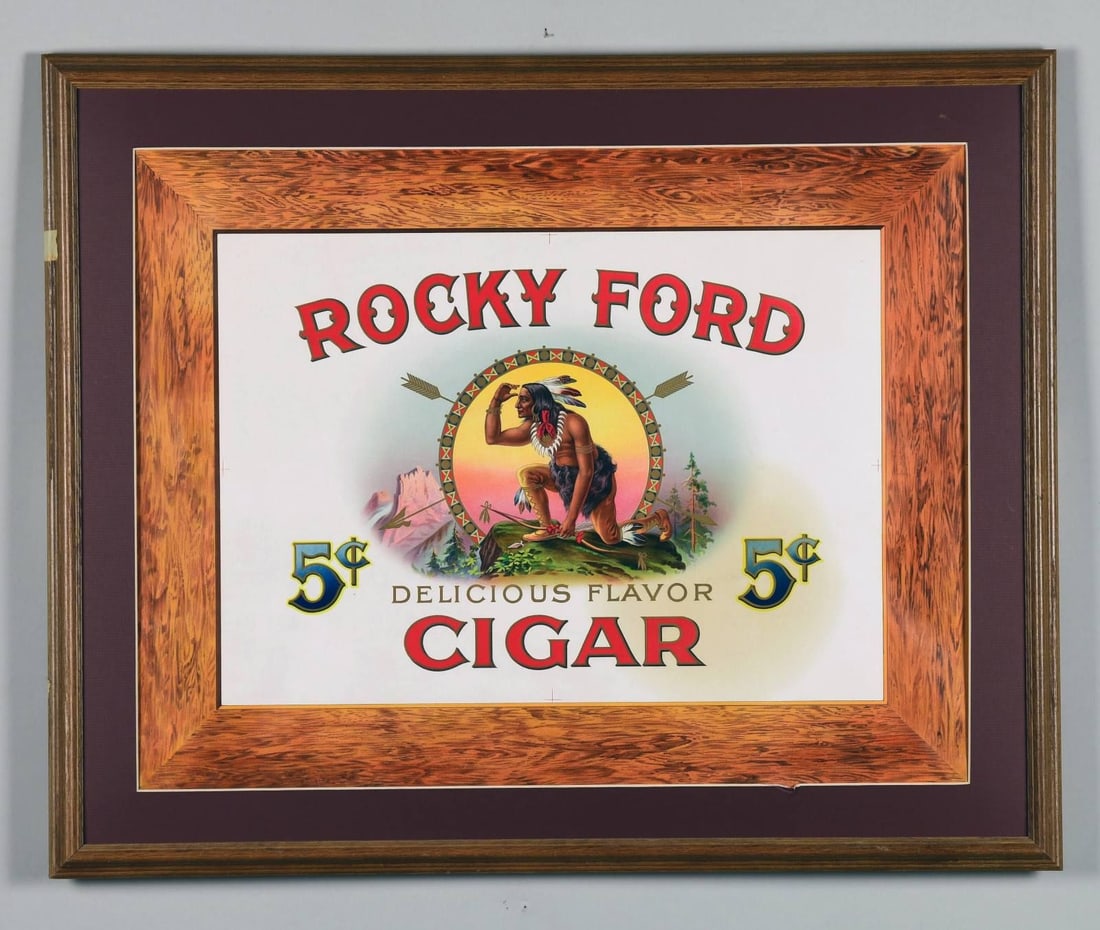 ROCKY FORD CIGARS ADVERTISING SIGN. (1 of 1)