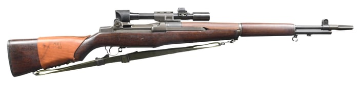 ORIGINAL U.S. M1D GARAND SEMI-AUTO SNIPER RIFLE.