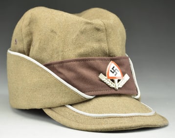 WWII GERMAN RAD OFFICER'S "ROBIN HOOD" CAP.