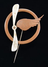 WWI ERA FRENCH AIR CREW BADGE.