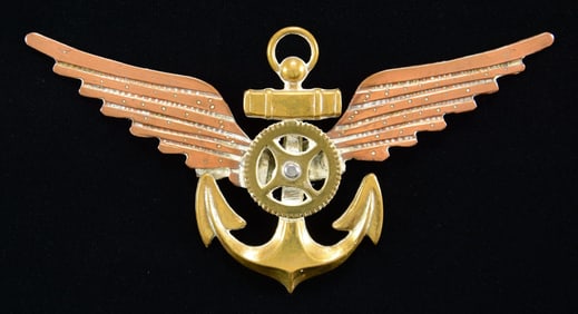WWI ERA FRENCH NAVAL AERONAUTICS BADGE.