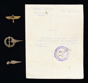 WWI FRENCH BALLOONIST GROUPING.
