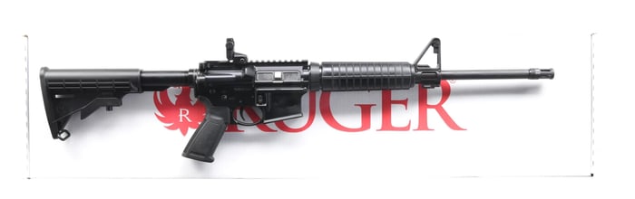 RUGER AR-556 SEMI AUTO RIFLE.