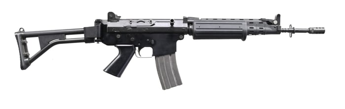 PRE-BAN BELGIUM FN FNC223 WITH FOLDING STOCK.