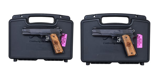 CONSECUTIVE PAIR KIMBER CUSTOM II ANNIVERSARY SEMI