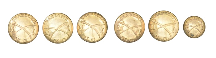 5 COAT & 1 CUFF CHARLOTTE MILITARY INSTITUTE