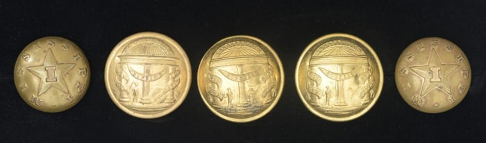 5 CIVIL WAR CONFEDERATE GEORGIA & MISSISSIPPI