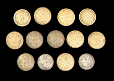 13 CIVIL WAR CONFEDERATE BUTTONS.