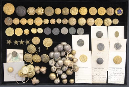 GROUP OF US MILITARY BUTTONS FROM THE WAR OF 1812